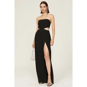 Amanda Uprichard New York Black Maxi Cutout Strapless Dress Woman Size XS